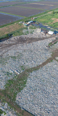 Bulldozer in Landfill